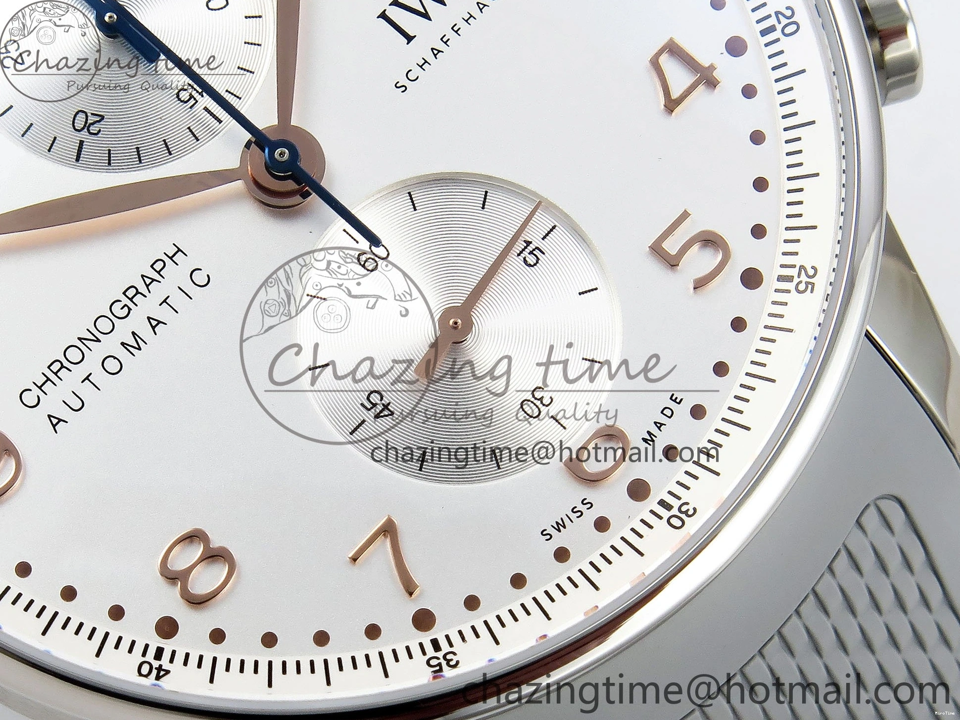 MIROTIME 1228 Portuguese Chrono IW3716 Z+F 1:1 Best Edition White Dial on Gray Rubber Strap A WrinkleFree 7014